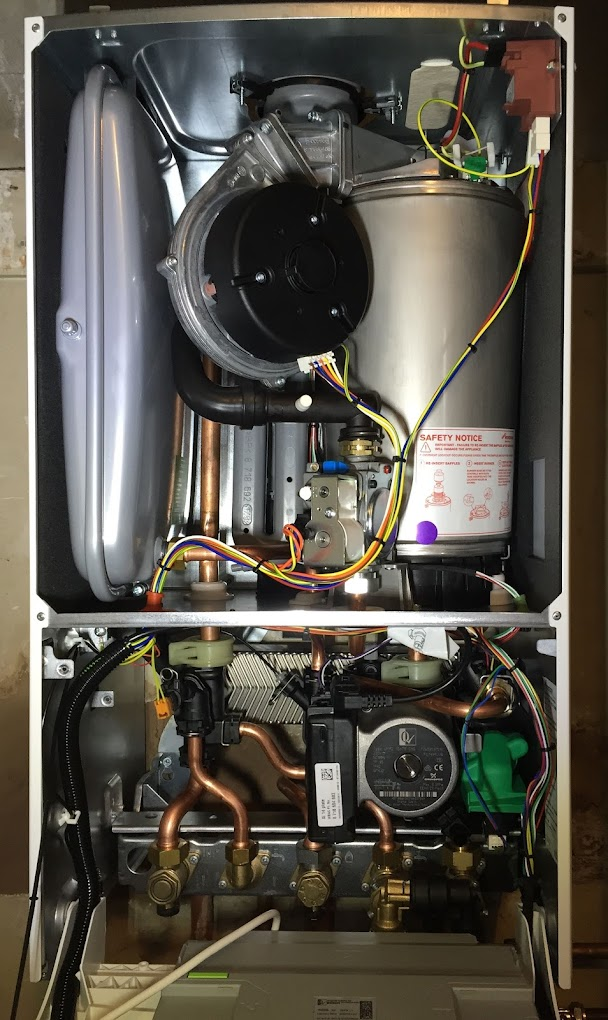 Inside a boiler installation